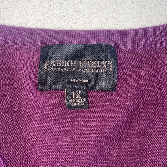 Absolutely Creative Worldwide Sweater 1X - Picture 4 of 6